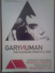 Gary Numan 2009 Venue Poster London